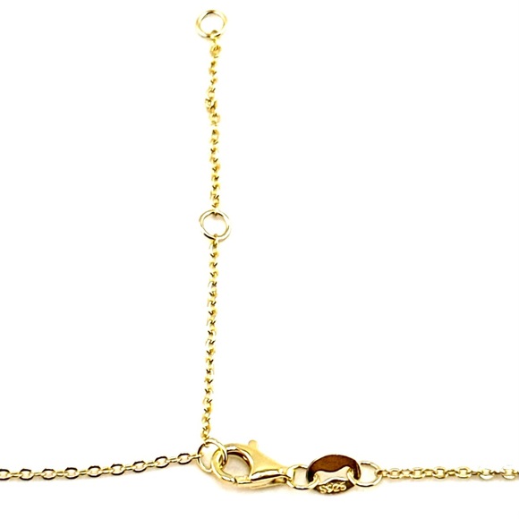 18K Gold Plated over 925 Sterling Silver Multicolor Evil Eye Pendant Necklace - Picture 5 of 7